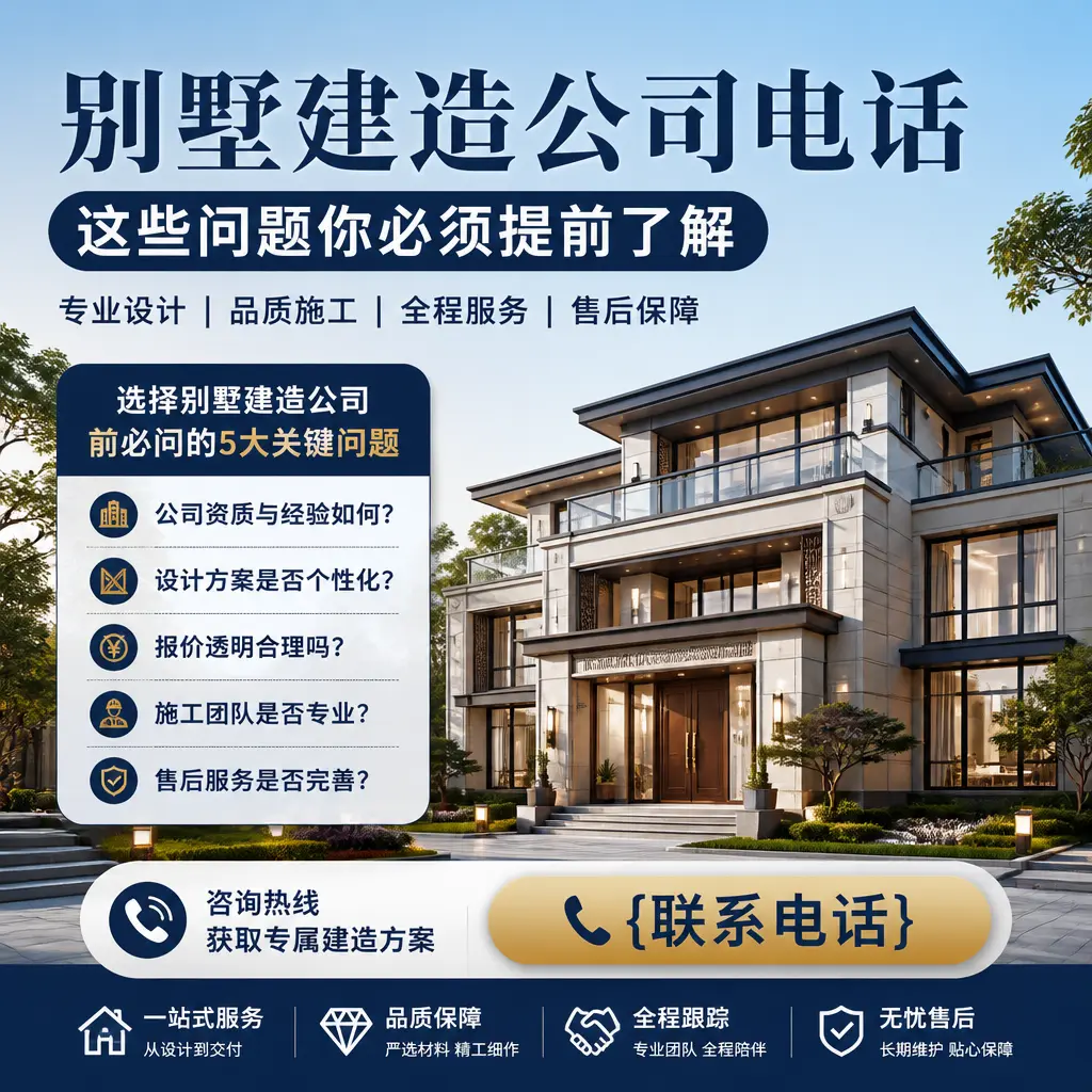 黔东南别墅建造公司电话,这些问题你必须提前了解